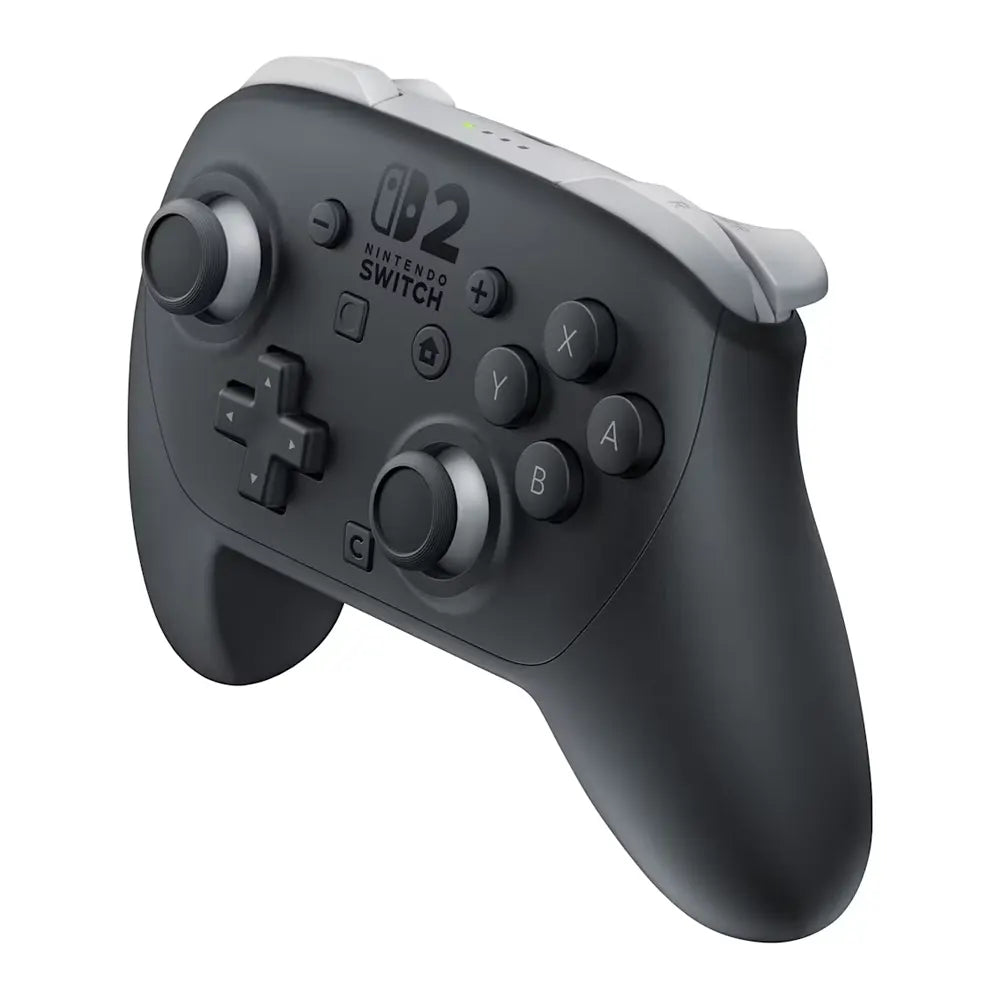 Nintendo Switch 2 Pro ControllerGaming AccessoriesEnhanced Haptics & Motion – Equipped with HD Rumble 2 and motion controls for immersive gameplay GameChat Button – Dedicated C‑Button provides instant voice/video chat access while gaming Remappable GL/GR
